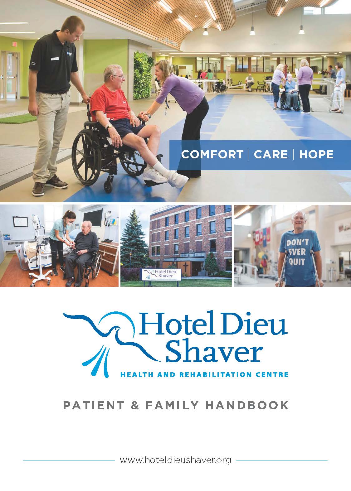 Patient & Family Handbook, Hotel Dieu Shaver, St. Catharines, Ontario