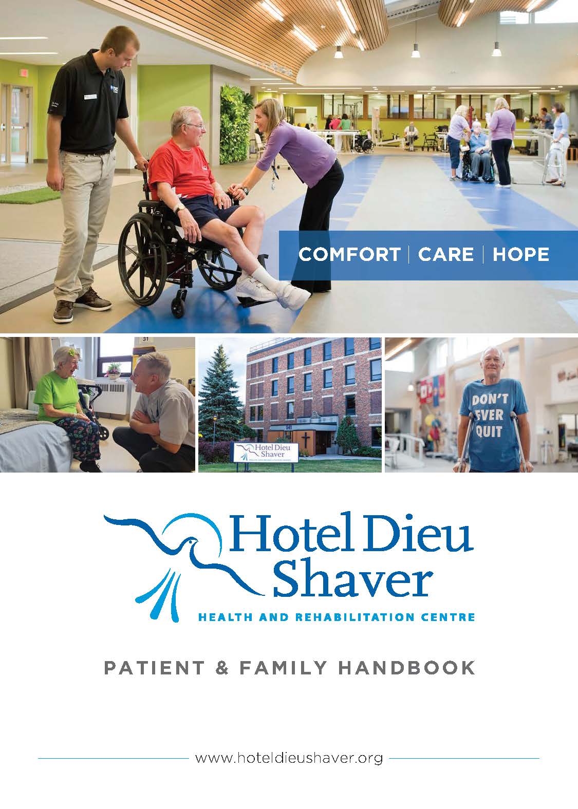 Patient & Family Handbook, Hotel Dieu Shaver, St. Catharines, Ontario